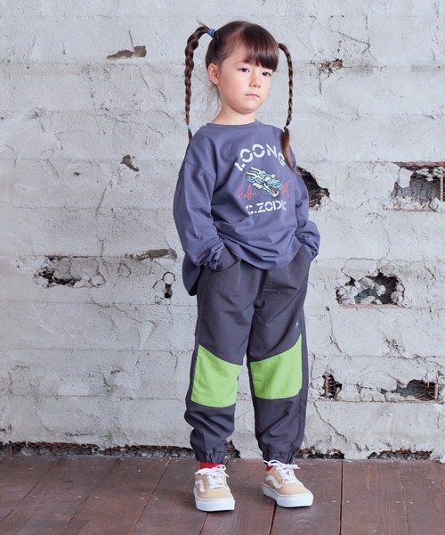 BIG FIELD（ビッグフィールド）の「ナイロン切り替えロングパンツ（その他パンツ・キッズ・ネイビー/パープル/チャコール/バイオレット/ブルー・100/95/90/80/110/150/140/130/120）」の9枚目の写真