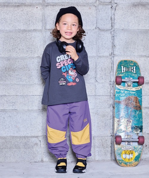 BIG FIELD（ビッグフィールド）の「ナイロン切り替えロングパンツ（その他パンツ・キッズ・ネイビー/パープル/チャコール/バイオレット/ブルー・100/95/90/80/110/150/140/130/120）」の15枚目の写真