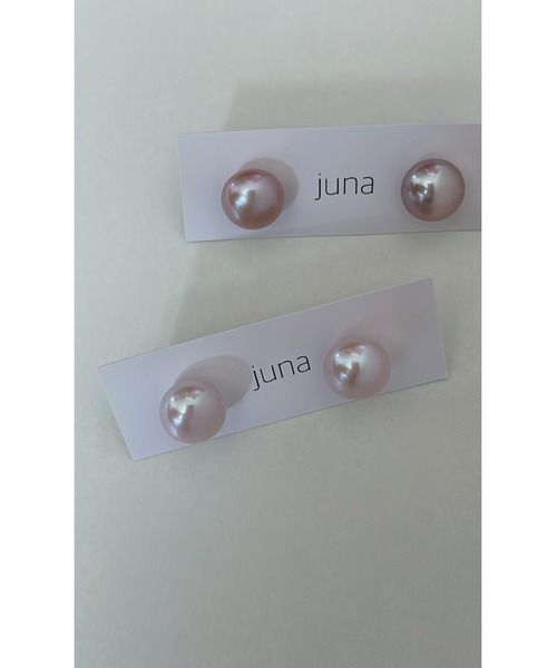 tone（トーン）の「【juna】淡水パールピアス(MA)（ピアス（両耳用）・レディース・シルバー・FREE）」の3枚目の写真