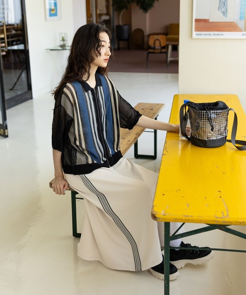 niko and...（ニコアンド）の「サイドラインスカート（スカート・レディース・グリーン/ブラック/アイボリー・FREE）」の15枚目の写真