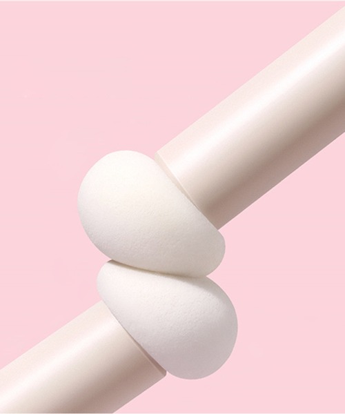 IRADOWL（アイラドール）の「マッシュデザインスポンジブラシ2本セット（メイクブラシ・レディース・ピンク・FREE）」の3枚目の写真
