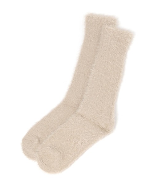 BAYFLOW(ベイフロー)の「シャギークシュリブソックス(ソックス/靴下・レディース・チャコール/ベージュ/ブルー/ブラック・FREE)」の3枚目の写真