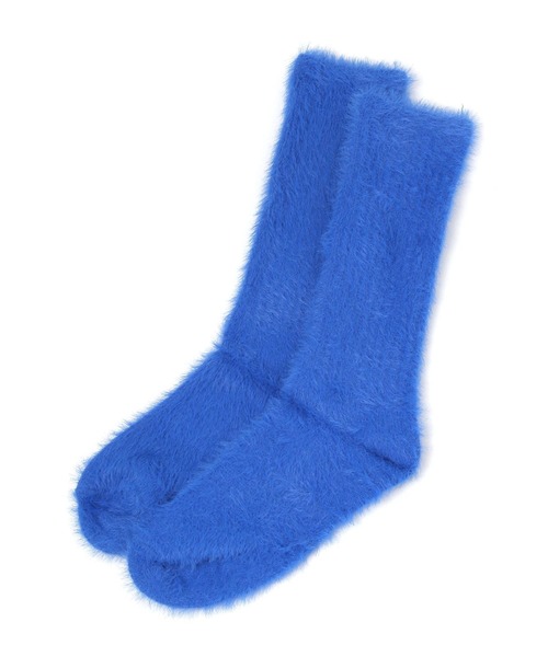 BAYFLOW(ベイフロー)の「シャギークシュリブソックス(ソックス/靴下・レディース・チャコール/ベージュ/ブルー/ブラック・FREE)」の4枚目の写真