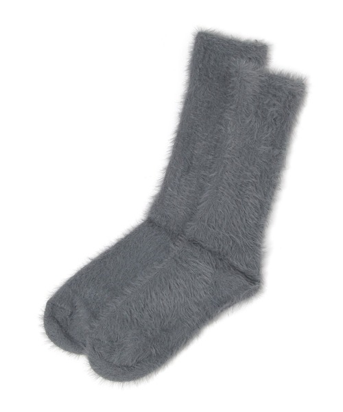 BAYFLOW(ベイフロー)の「シャギークシュリブソックス(ソックス/靴下・レディース・チャコール/ベージュ/ブルー/ブラック・FREE)」の2枚目の写真