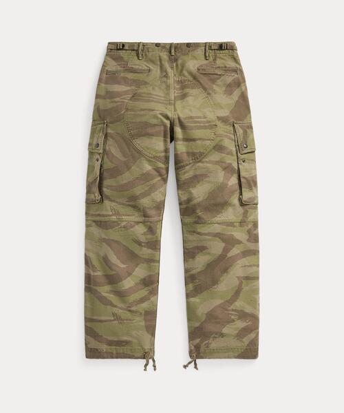 RRL ワークパンツ カーキ ミリタリーツイル 新品 チノパン ボタンフライ RRL(ダブル アール エル)の「(限定コレクション)カモ ツイル