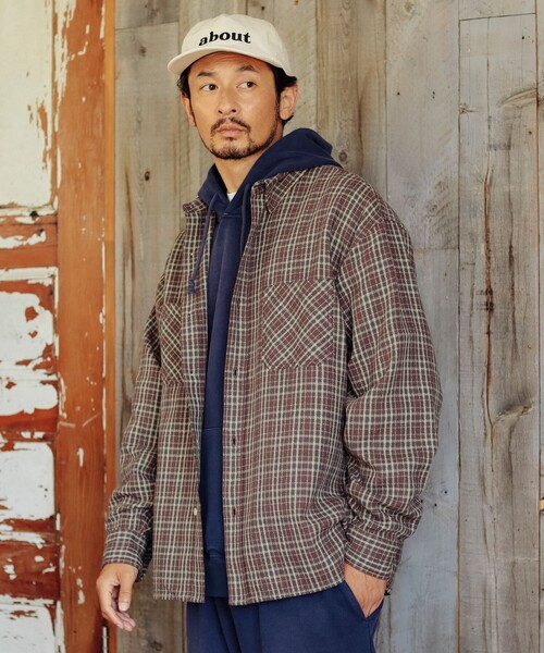 B:MING by BEAMS（ビーミングバイビームス）の「コットン チェック ダブルポケット シャツ（シャツ/ブラウス・メンズ・ネイビー/ブラウン・SMALL/MEDIUM/LARGE/X-LARGE）」の6枚目の写真