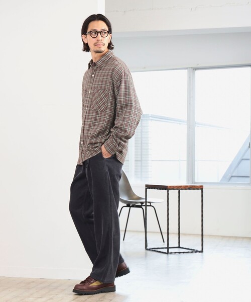 B:MING by BEAMS（ビーミングバイビームス）の「コットン チェック ダブルポケット シャツ（シャツ/ブラウス・メンズ・ネイビー/ブラウン・SMALL/MEDIUM/LARGE/X-LARGE）」の10枚目の写真