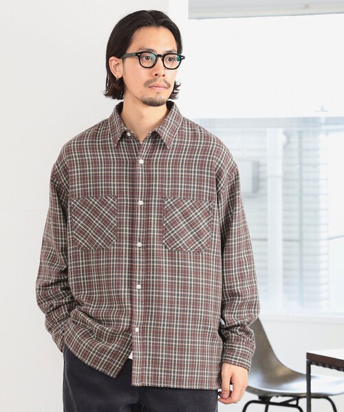 B:MING by BEAMS（ビーミングバイビームス）の「コットン チェック ダブルポケット シャツ（シャツ/ブラウス・メンズ・ネイビー/ブラウン・SMALL/MEDIUM/LARGE/X-LARGE）」の12枚目の写真