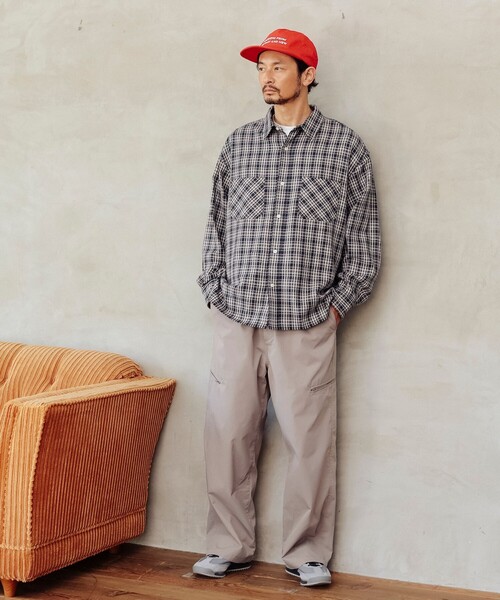 B:MING by BEAMS（ビーミングバイビームス）の「コットン チェック ダブルポケット シャツ（シャツ/ブラウス・メンズ・ネイビー/ブラウン・SMALL/MEDIUM/LARGE/X-LARGE）」の15枚目の写真