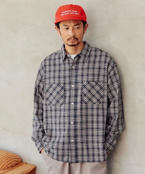 B:MING by BEAMS（ビーミングバイビームス）の「コットン チェック ダブルポケット シャツ（シャツ/ブラウス・メンズ・ネイビー/ブラウン・SMALL/MEDIUM/LARGE/X-LARGE）」の18枚目の写真