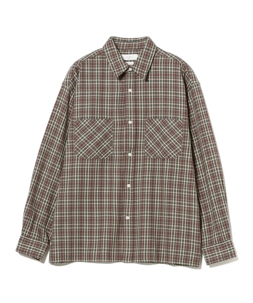 B:MING by BEAMS（ビーミングバイビームス）の「コットン チェック ダブルポケット シャツ（シャツ/ブラウス・メンズ・ネイビー/ブラウン・SMALL/MEDIUM/LARGE/X-LARGE）」の20枚目の写真