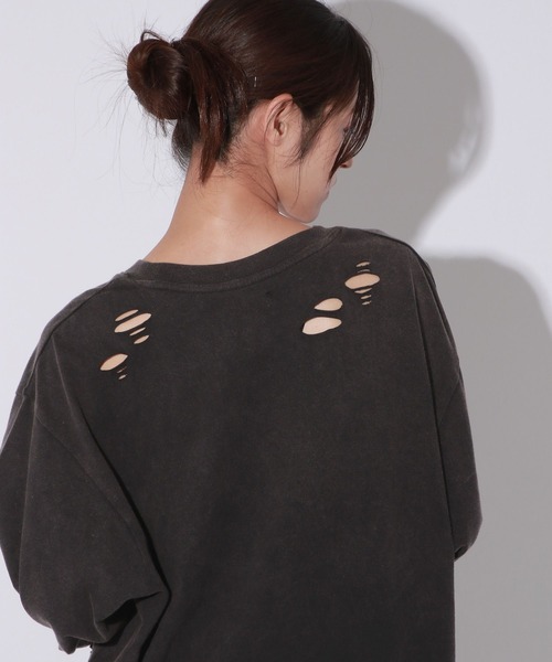 Anui（アニュイ）の「【UNISEX】ダメージロックロンT（Tシャツ