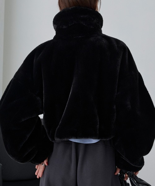 セール】【nui nullu】2WAYショートファージャケット（ブルゾン