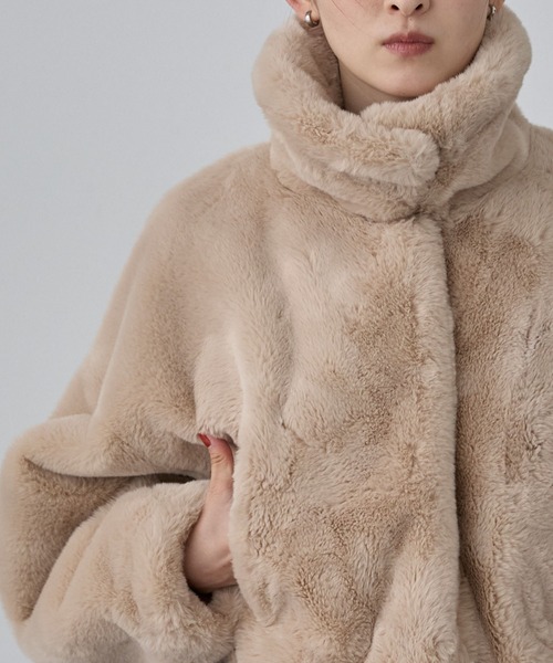 裕*様 ブラウン毛皮ショートジャケット セール】【nui nullu】2WAYショートファージャケット（ブルゾン