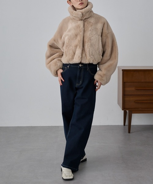 セール】【nui nullu】2WAYショートファージャケット（ブルゾン