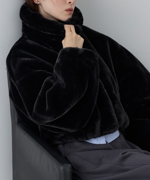 ACUOD by CHANU 2WAY リアルファー パフジャケット ブルゾン MONO-MART ブルゾン アウター 「nui nullu」2WAYショートファー