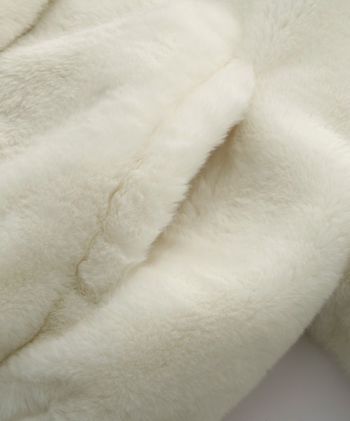 MONO-MART（モノマート）の「【nui nullu】2WAYショートファージャケット（ブルゾン・レディース・アイボリー/ブラック/グレー/グレイッシュベージュ・FREE）」の17枚目の写真