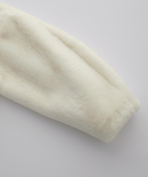 MONO-MART（モノマート）の「【nui nullu】2WAYショートファージャケット（ブルゾン・レディース・アイボリー/ブラック/グレー/グレイッシュベージュ・FREE）」の18枚目の写真