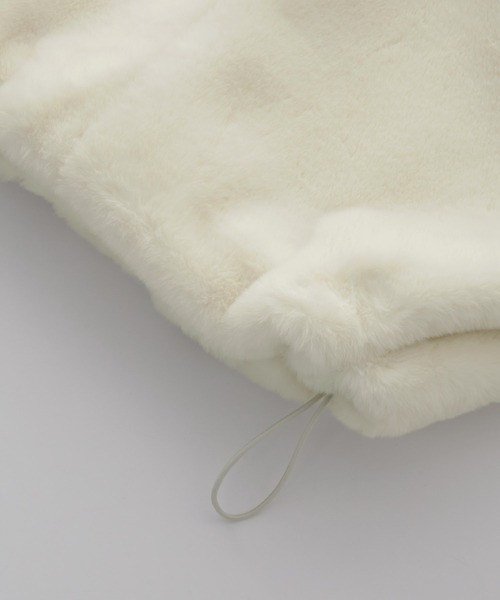 MONO-MART（モノマート）の「【nui nullu】2WAYショートファージャケット（ブルゾン・レディース・アイボリー/ブラック/グレー/グレイッシュベージュ・FREE）」の20枚目の写真