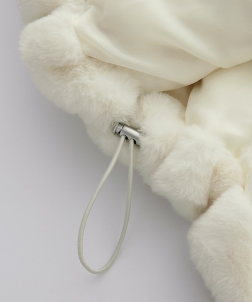 MONO-MART（モノマート）の「【nui nullu】2WAYショートファージャケット（ブルゾン・レディース・アイボリー/ブラック/グレー/グレイッシュベージュ・FREE）」の21枚目の写真