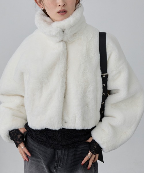 nugu カウ ファーコート ジャケット Cowpattern fur JKT ファー