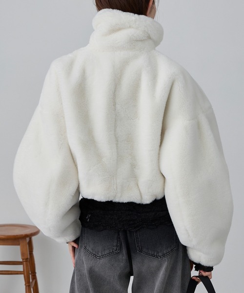 セール】【nui nullu】2WAYショートファージャケット（ブルゾン