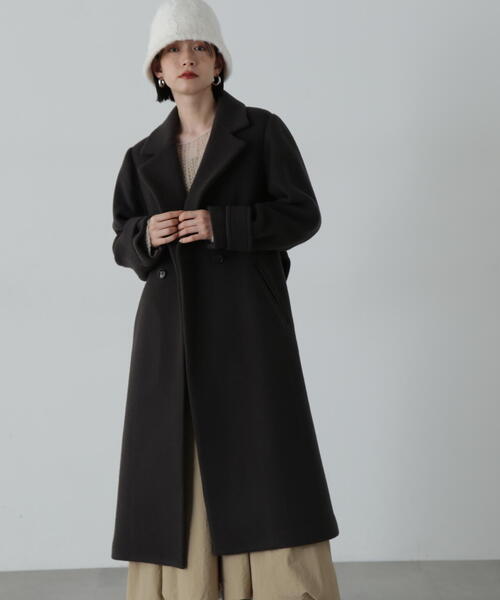 N.（N. Natural Beauty Basic）（エヌエヌナチュラルビューティーベーシック）の「◆ファインメリノチェスターコート（チェスターコート・レディース・チャコールグレー/ライトグレー/モカ・MEDIUM/SMALL）」の22枚目の写真