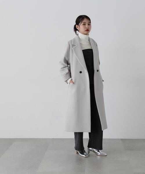 N.（N. Natural Beauty Basic）（エヌエヌナチュラルビューティーベーシック）の「◆ファインメリノチェスターコート（チェスターコート・レディース・チャコールグレー/ライトグレー/モカ・MEDIUM/SMALL）」の11枚目の写真