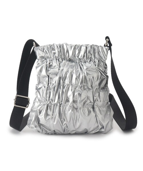 SHOO・LA・RUE（シューラルー）の「◆コーデのアクセントに ギャザーミニショルダーバッグ（ショルダーバッグ・レディース・シルバー/ブラック/ブロンズ・00）」の2枚目の写真