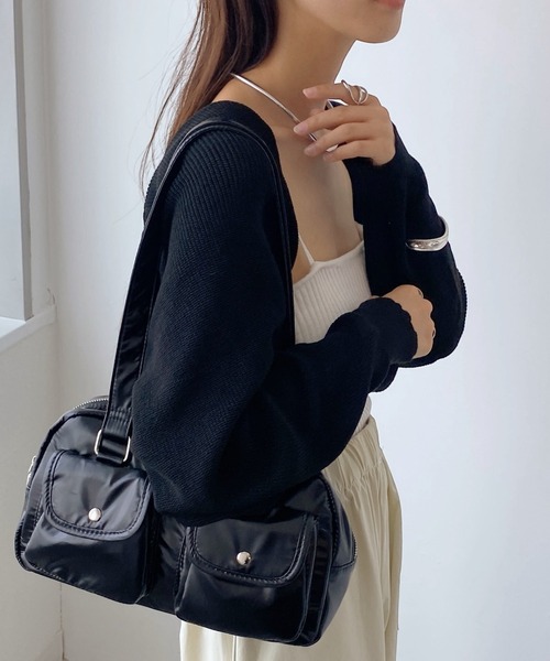 United store（ユナイテッドストア）の「ドロップショルダーニットカーディガン（カーディガン/ボレロ・レディース・ベージュ/アイボリー/ブラック・FREE）」の9枚目の写真
