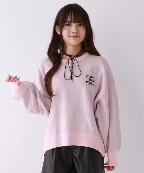 セール】【洗えるニット】BACKハートロゴニット（ニット/セーター