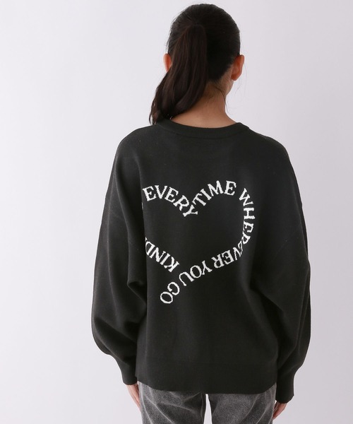 セール】【洗えるニット】BACKハートロゴニット（ニット/セーター