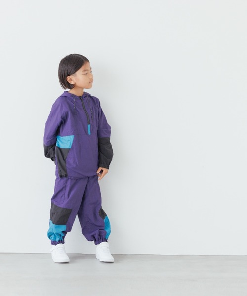 LOWRYS FARM（ローリーズファーム）の「ナイロンキリカエパンツ　145804（その他パンツ・キッズ・パープル/ブラック・120cm/110cm/150cm/140cm/130cm）」の15枚目の写真