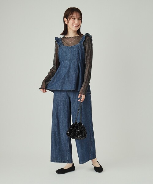 Cutie Blonde（キューティーブロンド）の「インナーでも一枚でも ラメシアートップス（Tシャツ/カットソー・レディース・ブラック/ホワイト系/ブルー・03/02/04）」の21枚目の写真