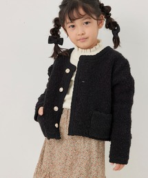 ROPE' PICNIC（ロペピクニック）の「【KIDS】金ボタンループ編みニットカーディガン/リンクコーデ（カーディガン/ボレロ・キッズ）」