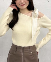 archives | シアーリボンワンショルリブニット(ニット/セーター)