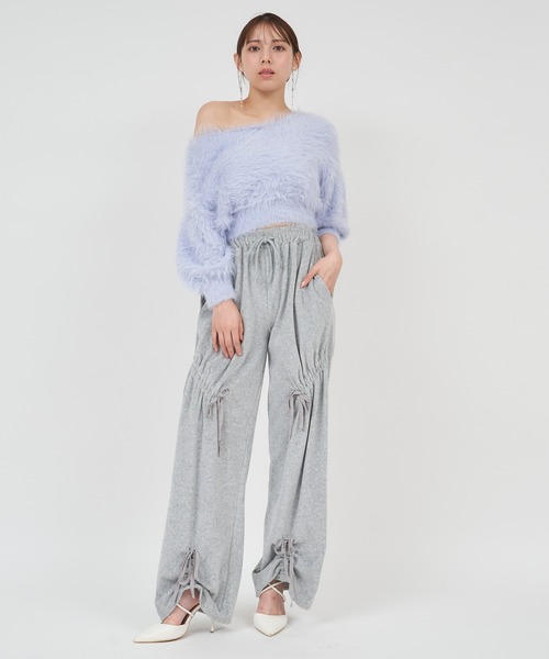 ROYAL PARTY（ロイヤルパーティー）の「ふわふわラメニットトップス（ニット/セーター・レディース・オフホワイト/グレー/ブラック/パープル/ピンク・FREE）」の7枚目の写真