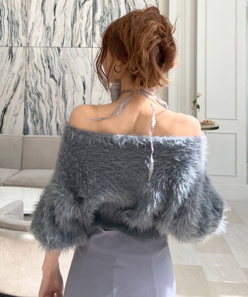 ROYAL PARTY（ロイヤルパーティー）の「ふわふわラメニットトップス（ニット/セーター・レディース・オフホワイト/グレー/ブラック/パープル/ピンク・FREE）」の22枚目の写真