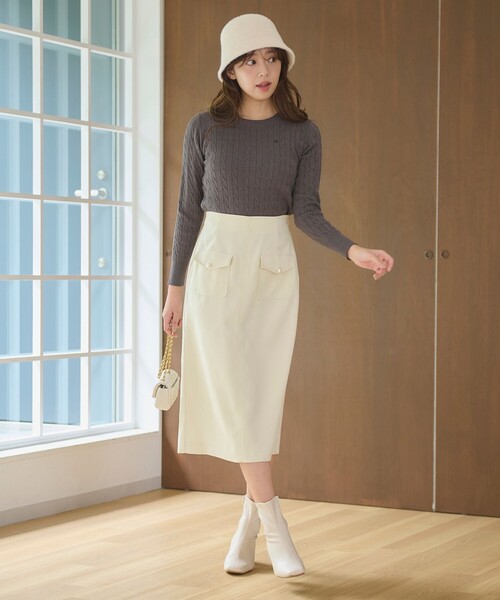 【セール】【洗える】ケーブル ニット（ニット/セーター）｜Feroux（フェルゥ）