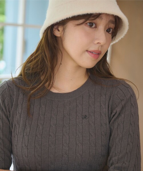 【セール】【洗える】ケーブル ニット（ニット/セーター）｜Feroux（フェルゥ）