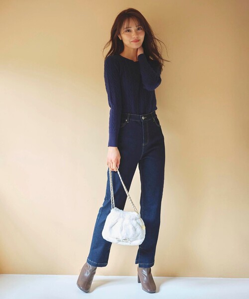 【セール】【洗える】ケーブル ニット（ニット/セーター）｜Feroux（フェルゥ）