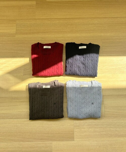 【セール】【洗える】ケーブル ニット（ニット/セーター）｜Feroux（フェルゥ）