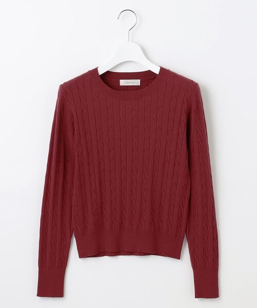 【セール】【洗える】ケーブル ニット（ニット/セーター）｜Feroux（フェルゥ）