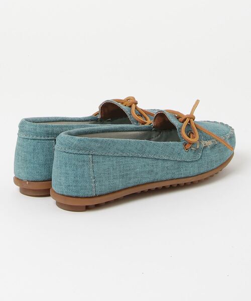 Minnetonka(ミネトンカ)の「【MINNETONKA】モカシン キャンバス モック CANVAS MOC(モカシン/デッキシューズ・レディース・ライトブルー・US5.5/US5)」の2枚目の写真