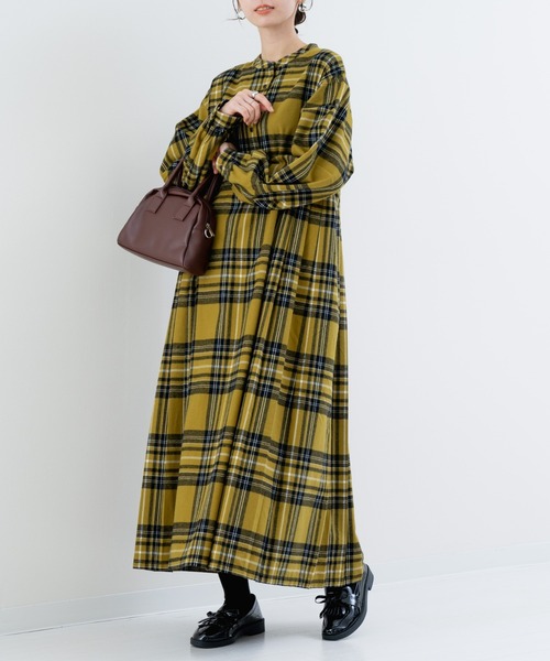 セール】【refinedworks】 オリジナル起毛チェックのプリーツ