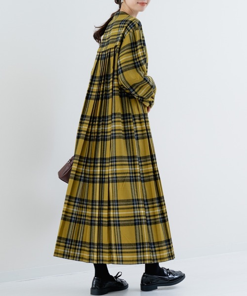 セール】【refinedworks】 オリジナル起毛チェックのプリーツ