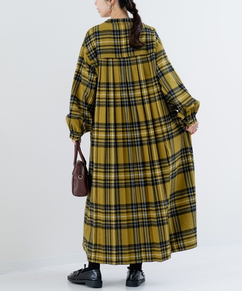 refinedworks(リファインドワークス)の「【refinedworks】 オリジナル起毛チェックのプリーツワンピース!(ワンピース・レディース・レッド/ブルー/ブラック/ボルドー/イエロー/オリーブ×ブラック・FREE)」の20枚目の写真