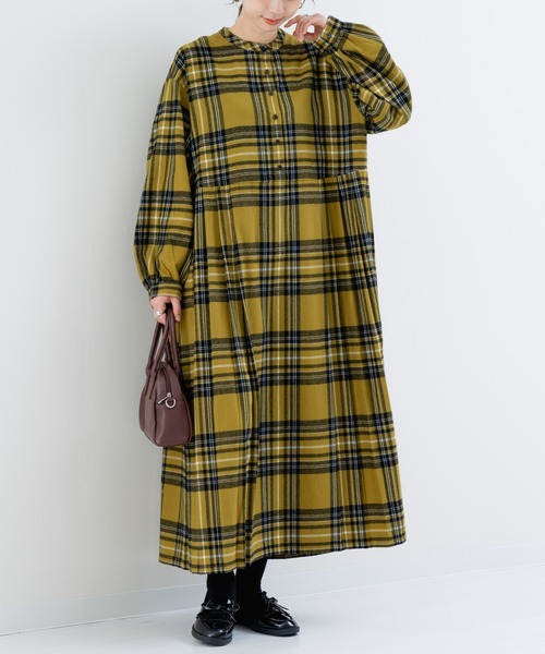 セール】【refinedworks】 オリジナル起毛チェックのプリーツ