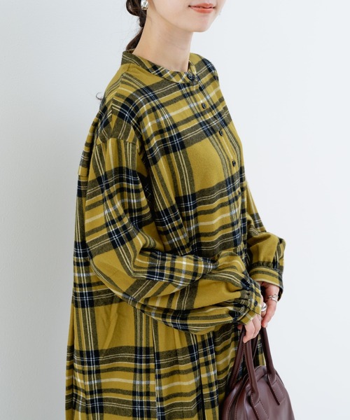 セール】【refinedworks】 オリジナル起毛チェックのプリーツ