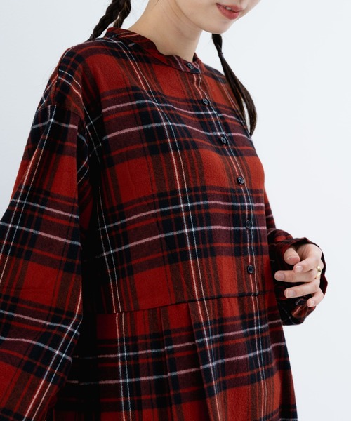 セール】【refinedworks】 オリジナル起毛チェックのプリーツ